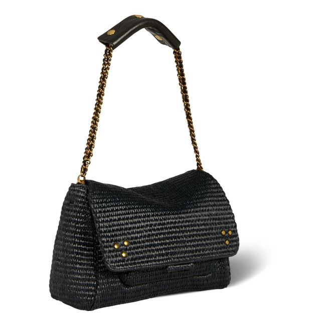 Lulu M Raffia Bag | Midnight blue