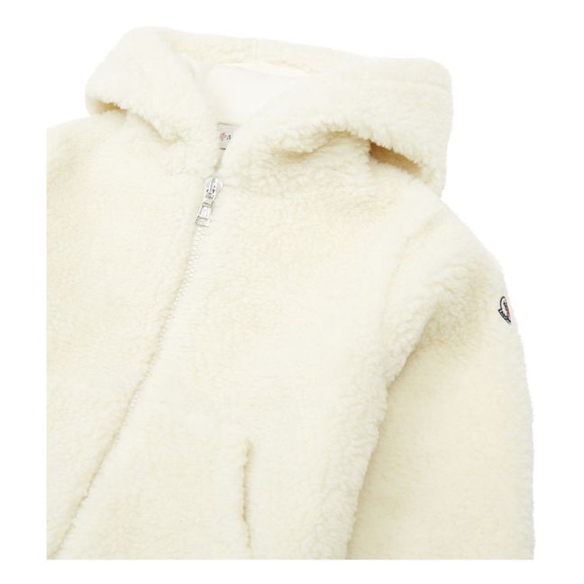 Fleece Hooded Jacket | Off white