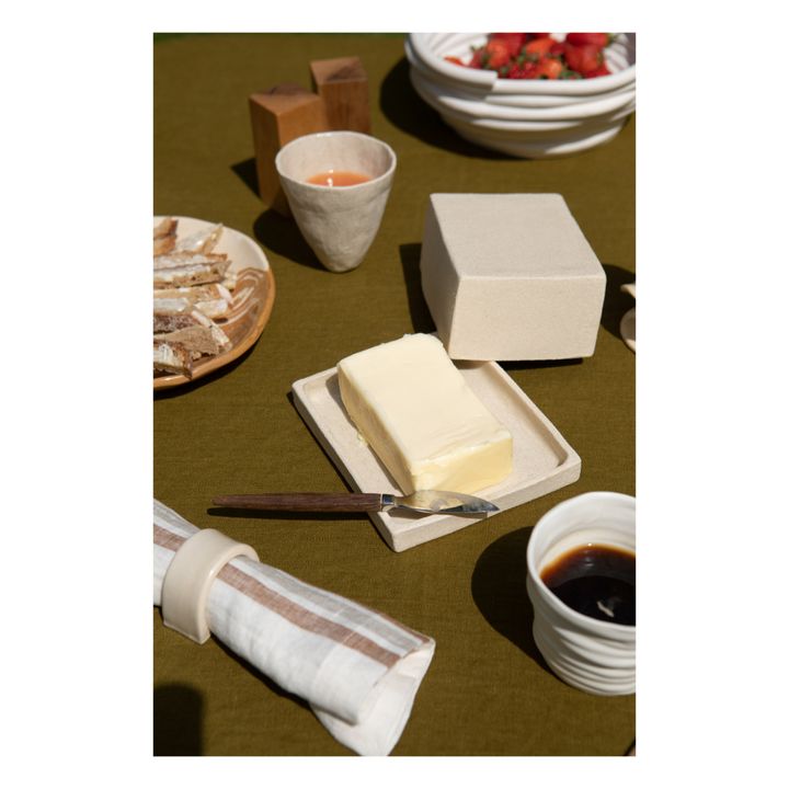 Stoneware Butter Dish | Cream- Product image n°1