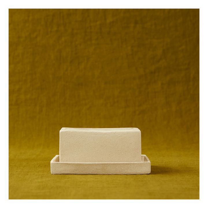 Stoneware Butter Dish | Cream- Product image n°0