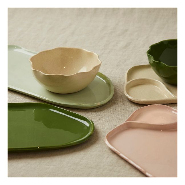 Glazed Stoneware Display Dish | Celadon
