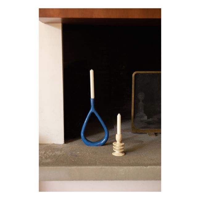 Earthenware Candle Holder | Blue