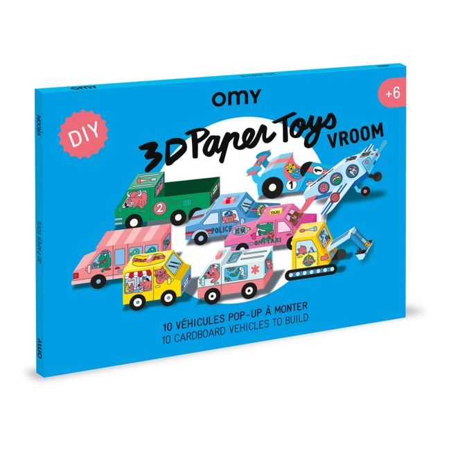 3D paper toys - Vroom | Bleu