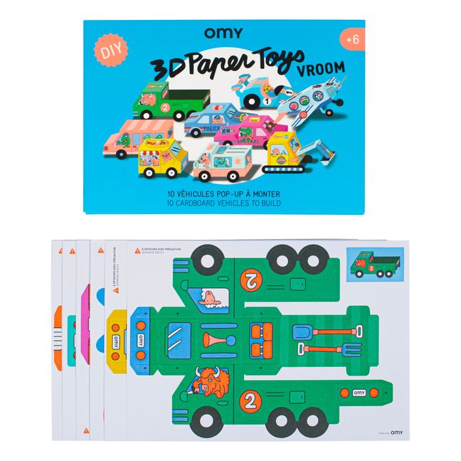 3D paper toys - Vroom | Bleu