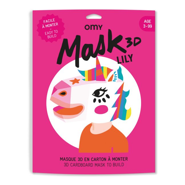 Masque 3D - Licorne | Rose