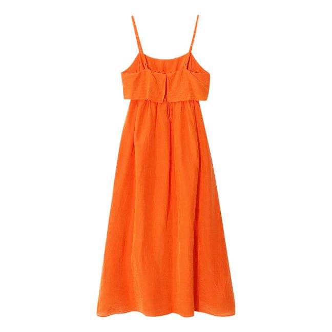 Blusa Skyla de seda y algodón | Naranja