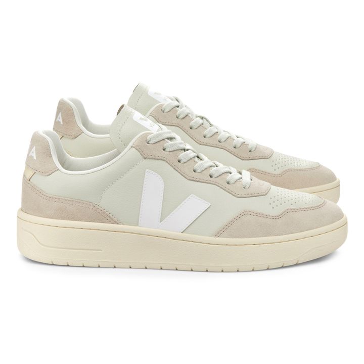 Tennis beige foncé en cuir