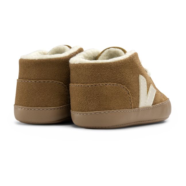Filled Suede Slippers | Camel