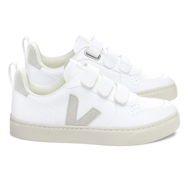 V-10 Velcro Leather Sneakers | White