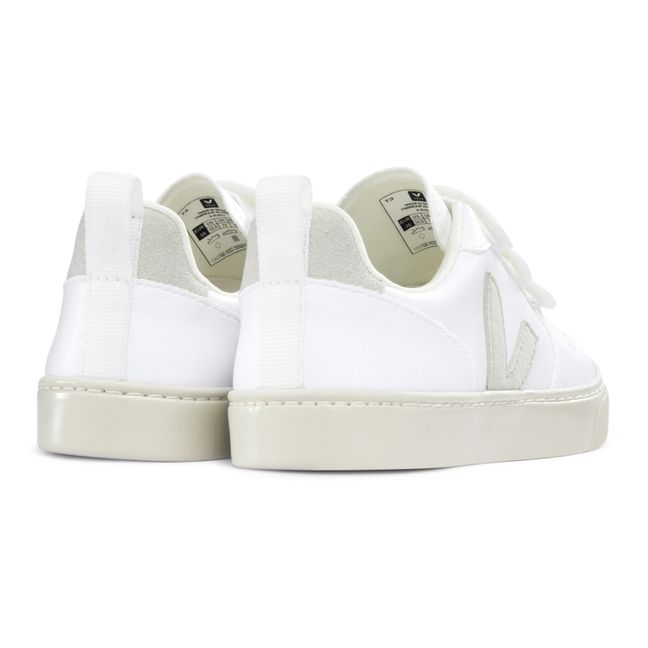 V-10 Velcro Leather Sneakers | Bianco