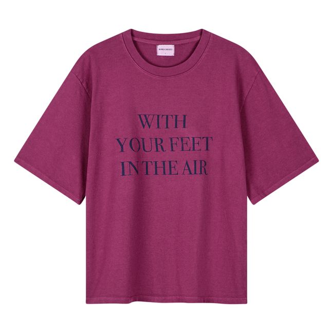 Feet In The Air T-Shirt aus Bio-Baumwolle - Damenkollektion  | Pflaume