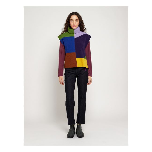 Maglione in lana con collo arrotolato - Collezione Donna  | Viola