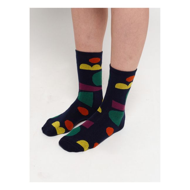 Geometric Socks - Women's Collection | Midnight blue