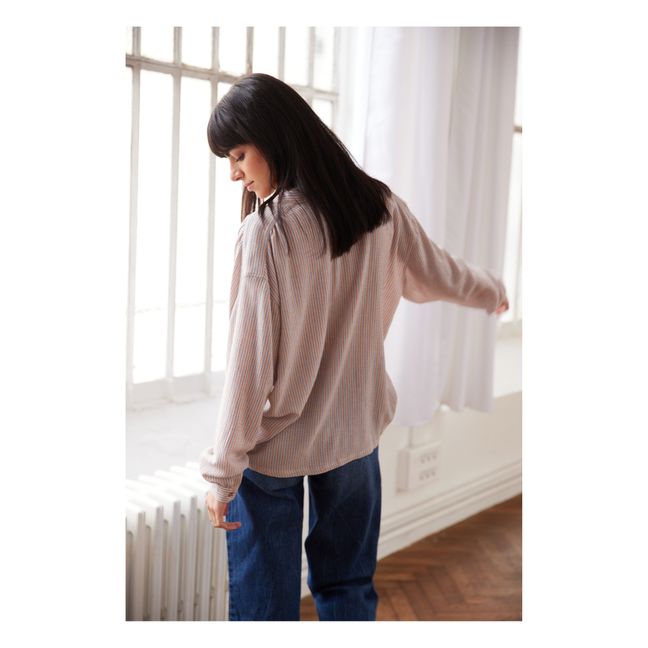 Bluse Ella Liberty Streifen | Seidenfarben