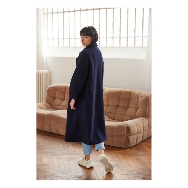 Manteaux Oversize Monk Laine | Navy