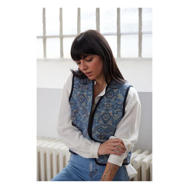 Jonni Cotton Vest | Blue