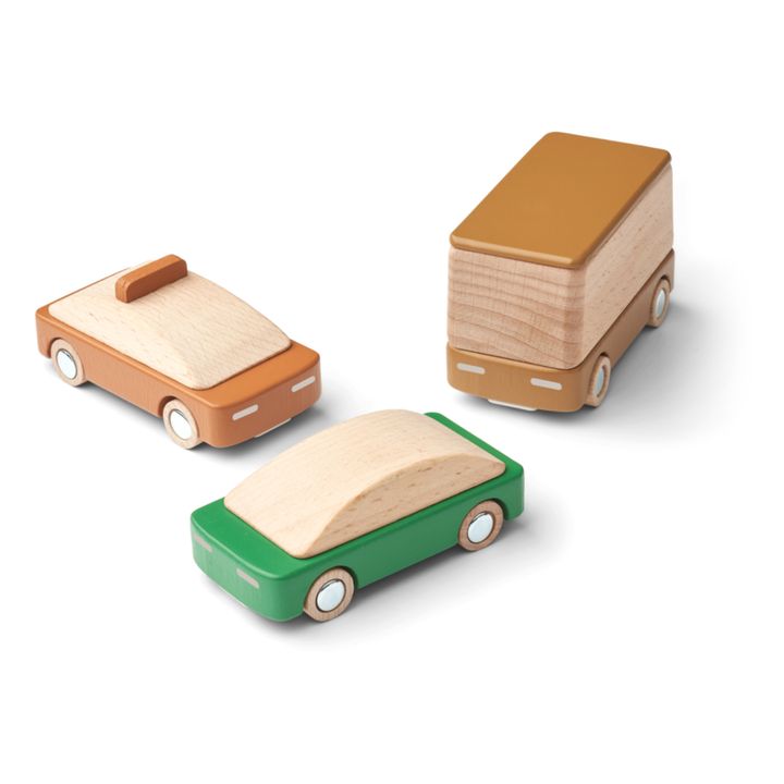 Autos aus Holz - 3er-Set | Mustard mix- Produktbild Nr. 0
