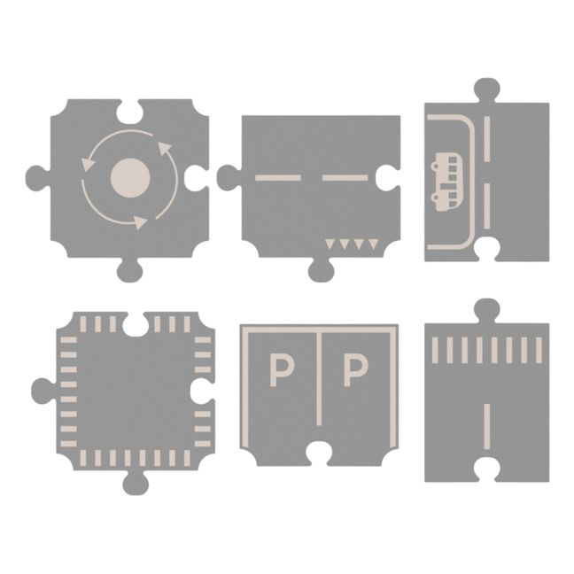 Puzzle route - Set de 6 | Ash grey/Sandy