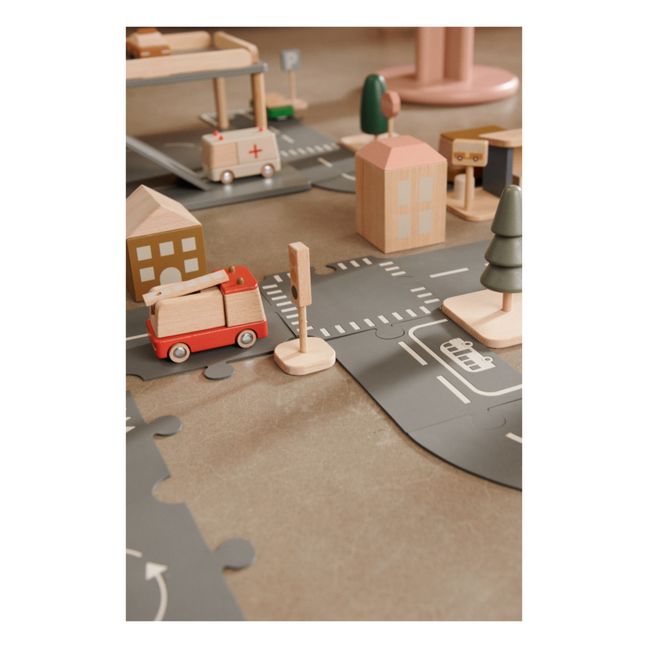 Road puzzle - Set of 6 | Ash grey/Sandy