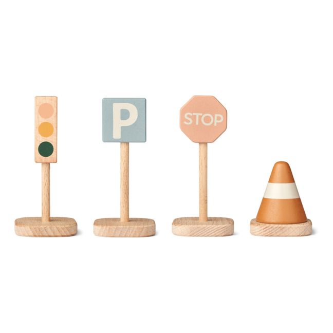 Panneaux de signalisation en bois - Set de 4 | Mustard multi mix