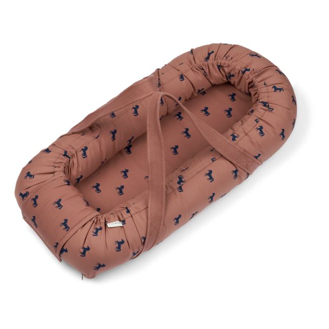 Gro soft bassinet | Horses/Dark rosetta
