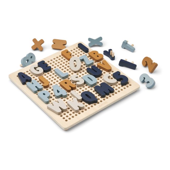Alphabet Ainsley | Sea blue multi mix