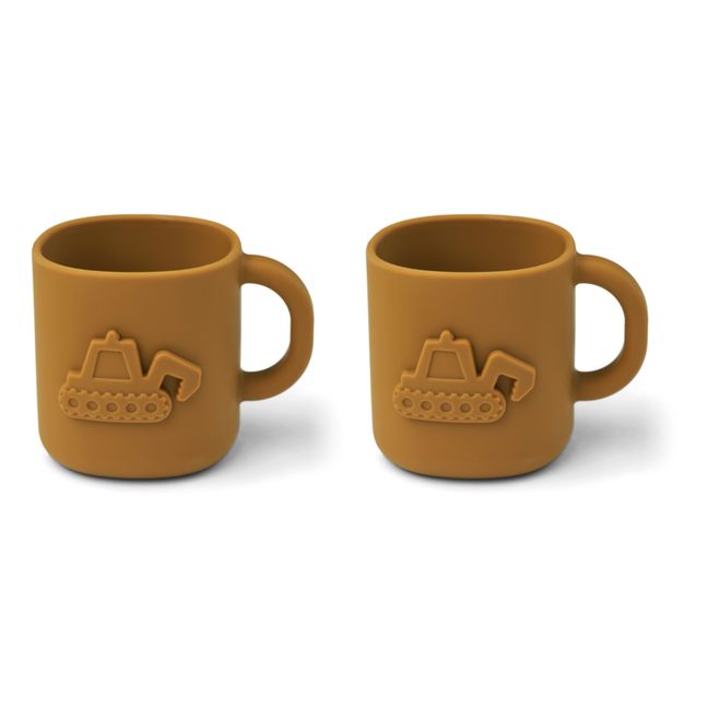 Tasses en silicone Chaves - Set de 2 | Golden caramel
