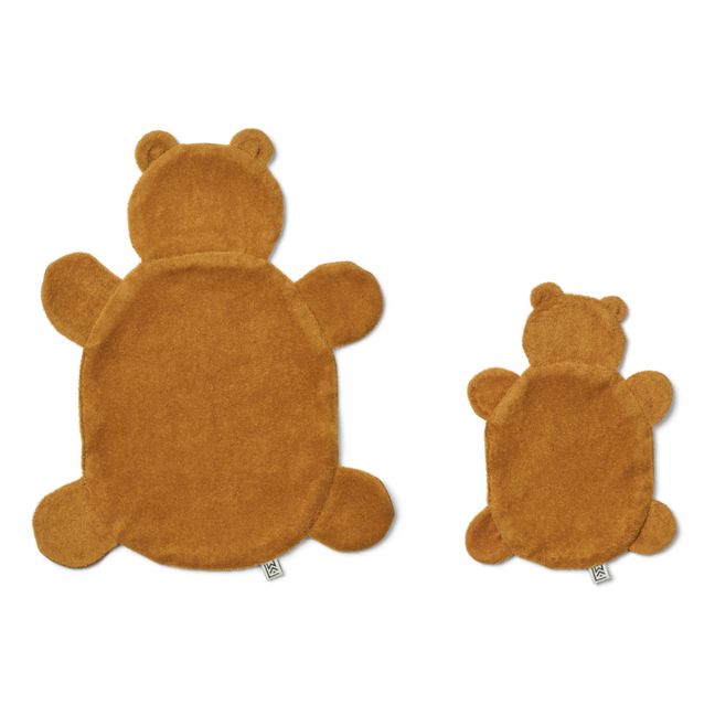 Edredón para pañales Janai - Lote de 2 | Mr bear/Golden caramel