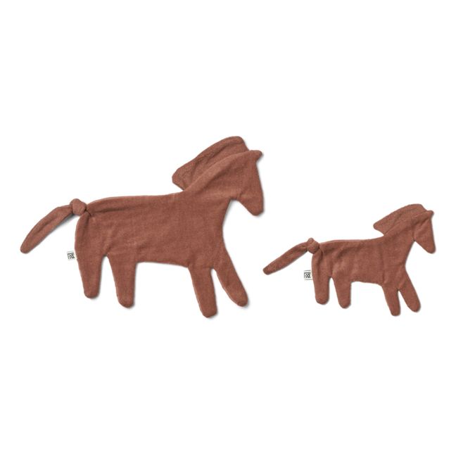 Janai Cuddly Wrap - Set of 2 | Horses/Dark rosetta