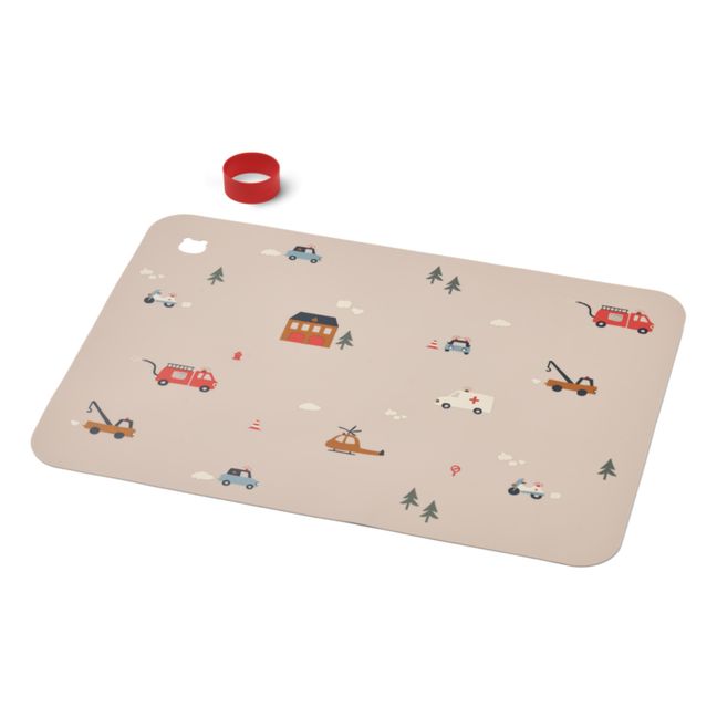 Jude Silicone Place Mat | Emergency vehicle/Sandy