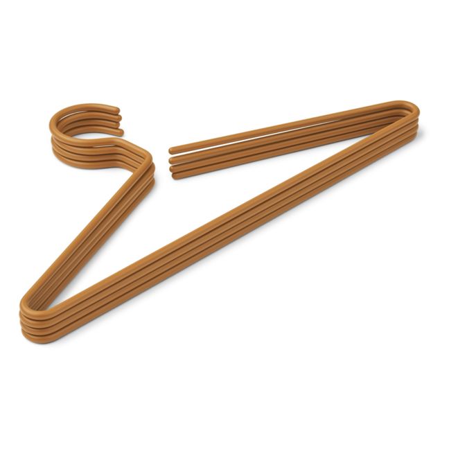 Cintres Julian - Set de 4 | Golden caramel