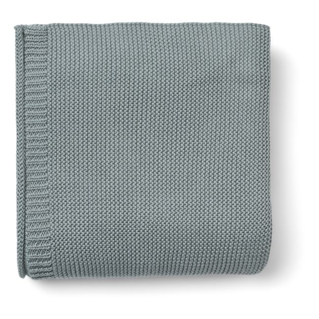 Kara organic cotton blanket | Blue fog