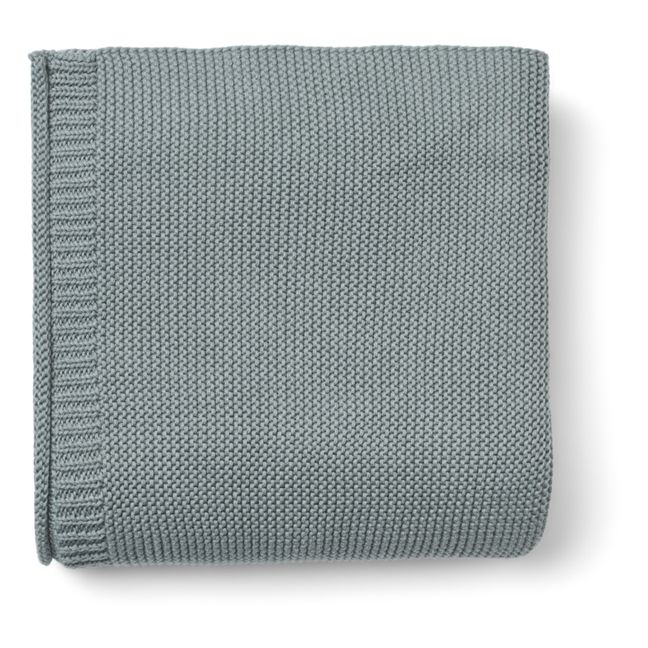 Couverture en coton bio Kara | Blue fog