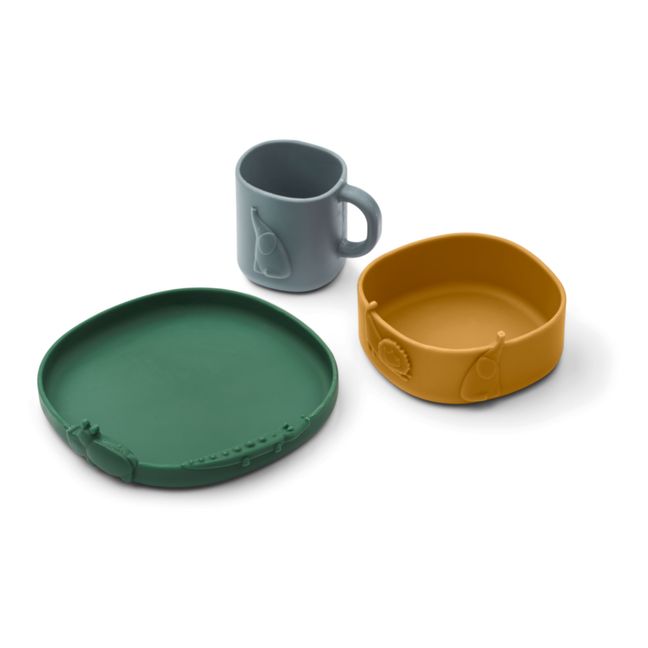 Set vaisselle Kine en silicone - Set de 3 | Golden caramel mix