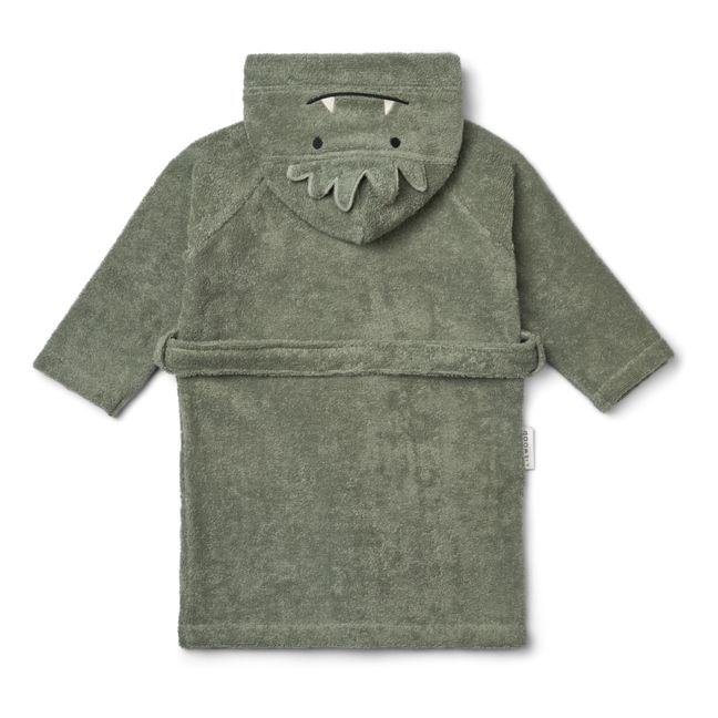 Peignoir Lily en coton bio | Faune green