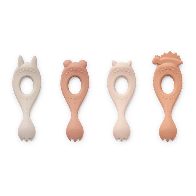 Liva silicone forks - Set of 4 | Rose multi mix