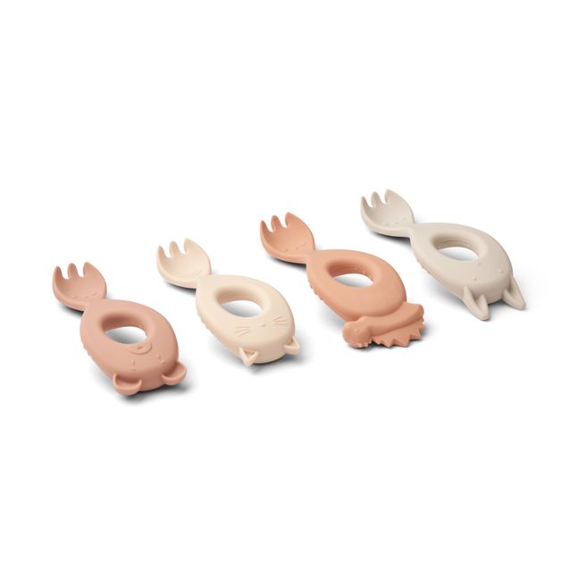 Liva silicone forks - Set of 4 | Rose multi mix