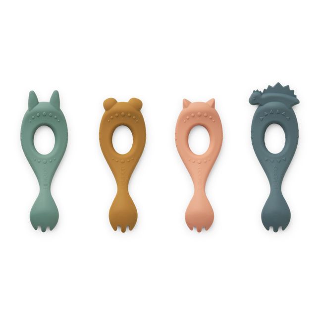 Gabel aus Silikon - 4er Set | Tuscany rose multi mix
