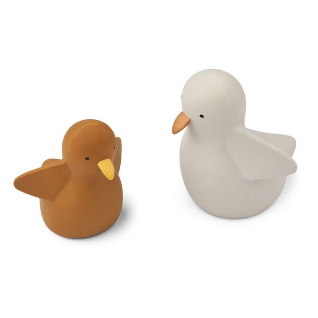 Loma bath toys in natural rubber - Set of 2 | Mustard mix
