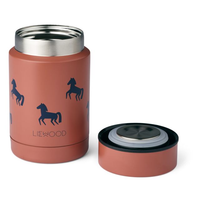 Isothermische Lunchbox Nadja | Horses/Dark rosetta