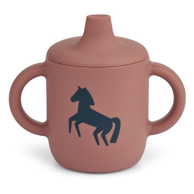 Tazza di apprendimento Neil in silicone | Horses/Dark rosetta