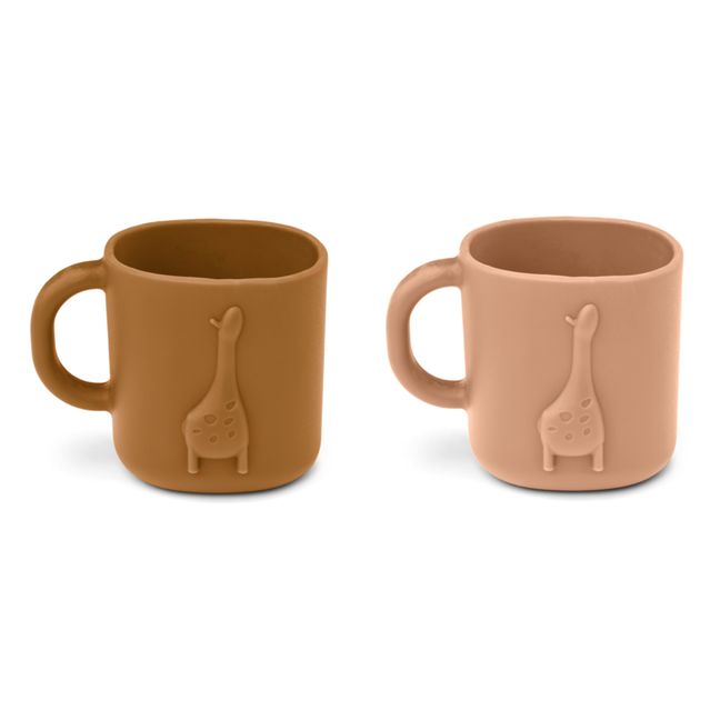 Tasses en silicone Chaves - Set de 2 | Tuscany rose/Golden caramel