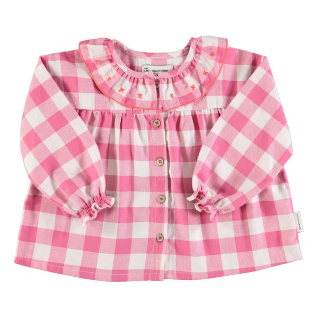 Camicetta con colletto in vichy | Rosa