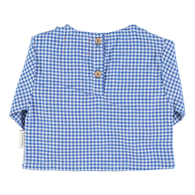 Rüschentop Vichy | Blau
