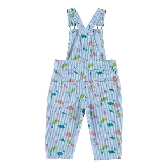 Geometric Shape Corduroy Dungarees | Light blue
