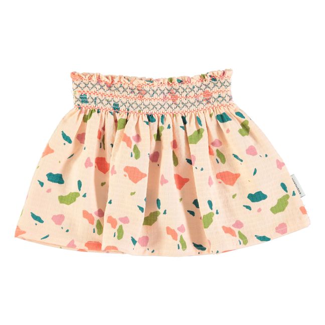Elasticated Waist Geometric Shape Skirt | Pale pink