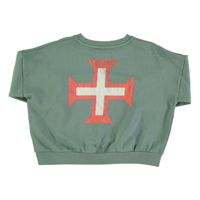 Red Cross Organic Cotton Sweatshirt | Green
