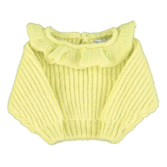 Pull Col à Volant | Yellow
