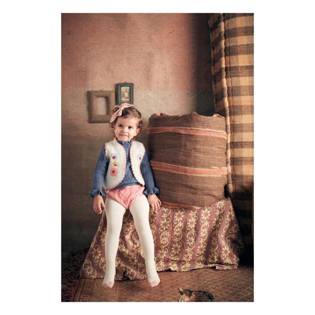 Sylna Baby's Hand-Embroidered Vest | Ecru