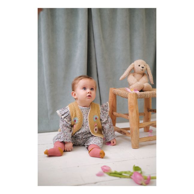 Sylna Baby's Hand-Embroidered Vest | Ochre